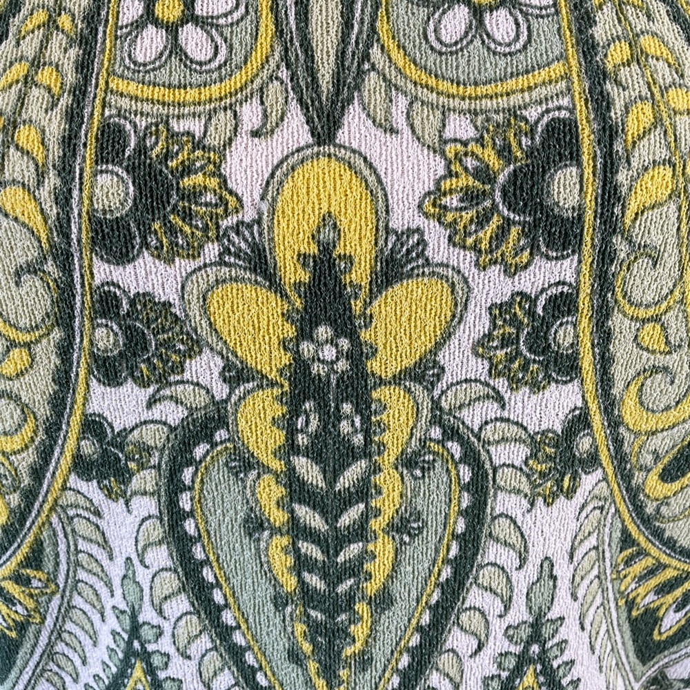 Vintage Paisley Daisy Floral Sleeveless Top - Picture 3 of 6